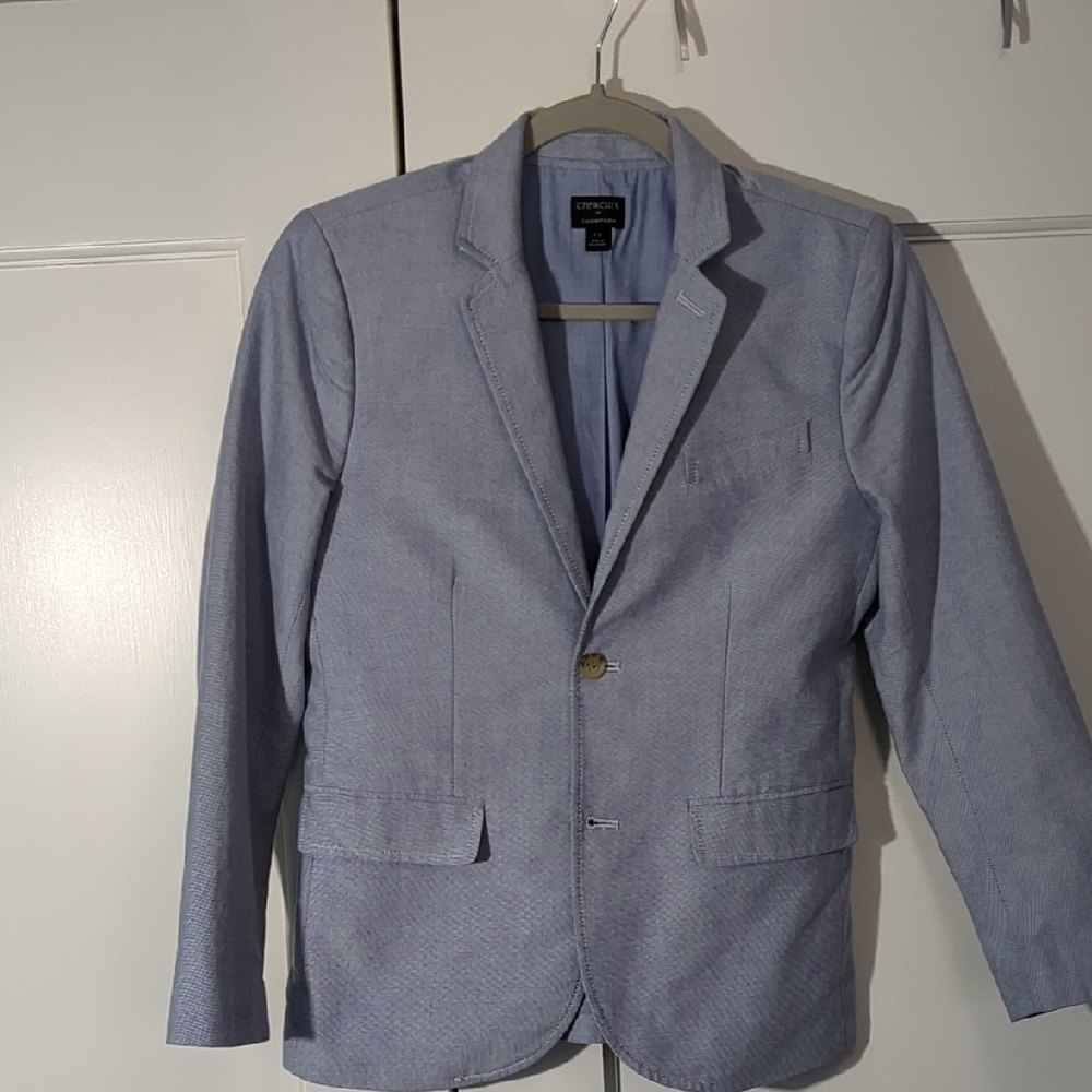 J. Crew Kids Cotton Light Blue Sports Coat Sz 12